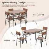 Tangkula Dining Table Set for 4