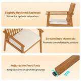 Tangkula Patio Dining Chairs w/Removable Padded Cushion