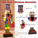 Tangkula 6 FT Christmas Lighted Nutcracker with Sword, 3D Christmas Lighted Soldier with 110 LED Lights