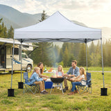 Tangkula 10 x 10 FT Pop up Canopy Tent with Sidewalls and Awning for Party Picnic Event