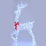 Tangkula 5 Feet Pre-Lit Christmas Reindeer with 100 LED Lights