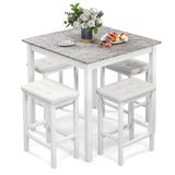 Tangkula 5 Piece Counter-Height Bar Table Set