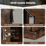 Tangkula Fireplace TV Stand for 65 Inch TV for Living Room