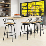Tangkula 360° Swivel Bar Stool Set of 2