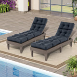 Tangkula  73 x 22 Inch Patio High Back Recliner Cushion with 4 String Ties