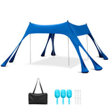 Tangkula UPF50+ Beach Tent, Portable Beach Sun Shelter