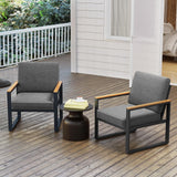 Tangkula 4/8 Piece Patio Aluminum Furniture Set(Gray)