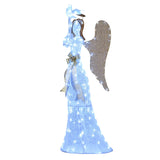 Tangkula 5.5 FT Christmas Lighted Angel 3D Pre-lit Halo Angel with Pigeon