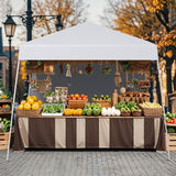 Tangkula Pop Up Canopy with Sidewall (10x10 FT)