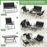 Tangkula 4 Piece Folding Patio Furniture Set