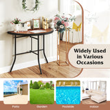 Tangkula Half Round Folding Event Table