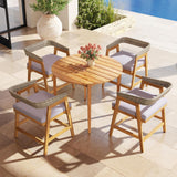 Tangkula Patio Wicker Dining Chairs Set