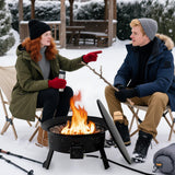 Tangkula Portable Propane Fire Pit 24.5 Inch 58,000 BTU Smokeless Fire Bowl