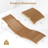 Tangkula Patio Folding Wooden Lounge Chair