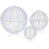 Tangkula 3 Pack Christmas LED Light Balls for Tree