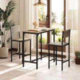Tangkula 3 Piece Counter Height Bar Table Set