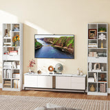 Tangkula 71” Tall Bookcase with Drawer for Living Room