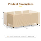 Tangkula Patio Loveseat Cover, 2-Seater Waterproof Outdoor Deep Sofa Cover with Padded Handle & Click-Close Straps