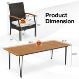 Tangkula 9 Pieces Outdoor Patio Dining Set