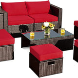 Tangkula 8 Piece Patio Furniture Set for 6 with Waterpfoor Cover