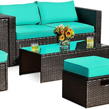 Tangkula 8 Piece Patio Furniture Set for 6 with Waterpfoor Cover