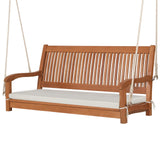 Tangkula 2 Person Hanging Porch Swing with Chains, High Back, Cozy Armrests, Heavy Duty 800Lbs