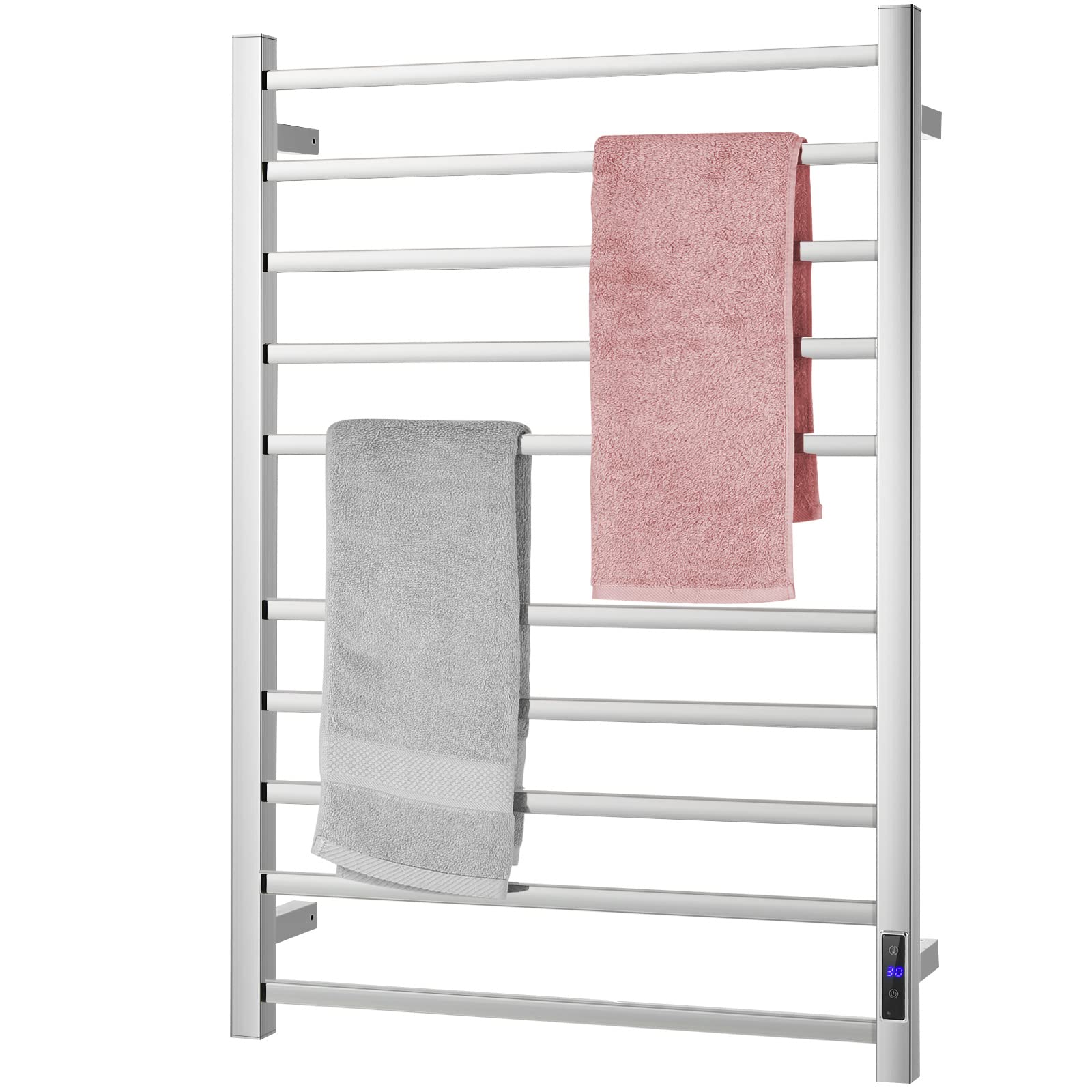 Tangkula 10-Bar Towel Warmer, Wall Mounted Electric Heated Towel Dryin –  tangkula