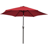 10FT Patio Umbrella, Outdoor Market Table Umbrella with Push Button Tilt