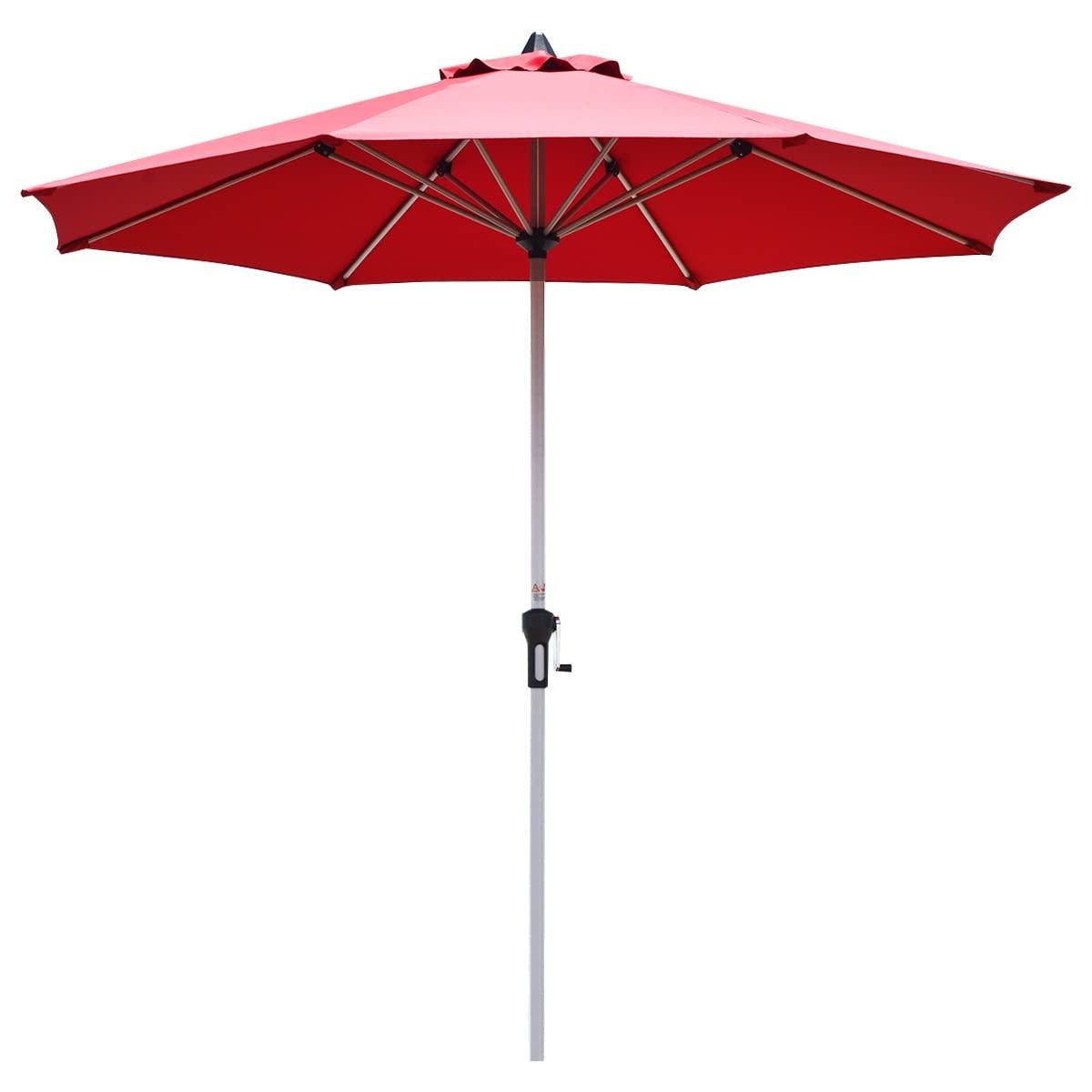9 ft patio outdoor umbrella market garden umbrella Tangkula 9 ft Patio Umbrella, Outdoor Market Table Umbrella with 1.5" Aluminum Pole, Burgundy