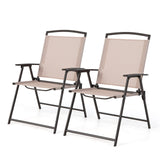 Tangkula 2 Piece Patio Folding Chairs