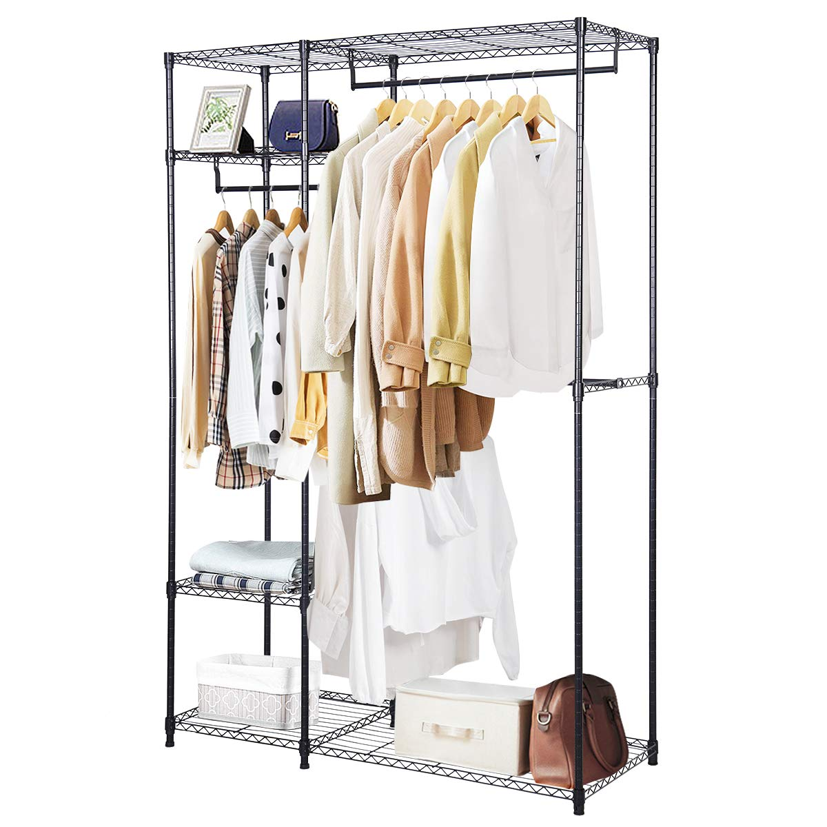Tangkula Garment Rack Clothing Rack Heavy Duty Free Standing