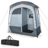 Tangkula Double Room Shower Tent, Oversize Space Privacy Tent with Floor