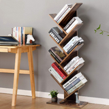 Tangkula 55-Inch Tree Bookshelf, 9-Shelf Free Standing Tree Bookcase(Rustic Brown)