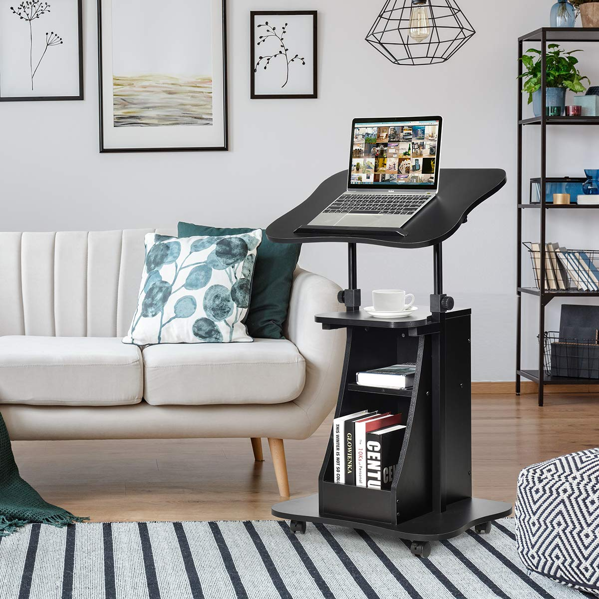 Mobile Laptop Podium - Tangkula