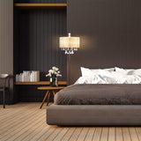 Tangkula Crystal Floor Lamp Sheer Shade Elegant Design Floor Light