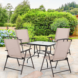 Tangkula 2 Piece Patio Folding Chairs
