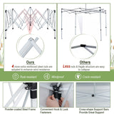 Tangkula 10x10 Ft Pop Up Canopy, Easy Set-up Outdoor Canopy with Center Lock