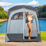 Tangkula Double Room Shower Tent, Oversize Space Privacy Tent with Floor