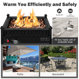 Tangkula Portable Tabletop Propane Fire Pit, Patiojoy 40,000 BTU Table Top Fireplace with Simple Ignition System
