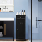 Bathroom Floor Cabinet, Wooden Side Storage Organizer Unit