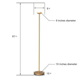 Tangkula Globe Floor Lamp, Mid Century Modern Standing Lamp with Acrylic Lampshade (Gold)