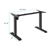 Electric Standing Desk Frame, Height Adjustable Motorized Standing Workstation Base