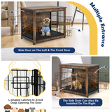 Tangkula Dog Crate Furniture with Removable Tray/Felt Mat