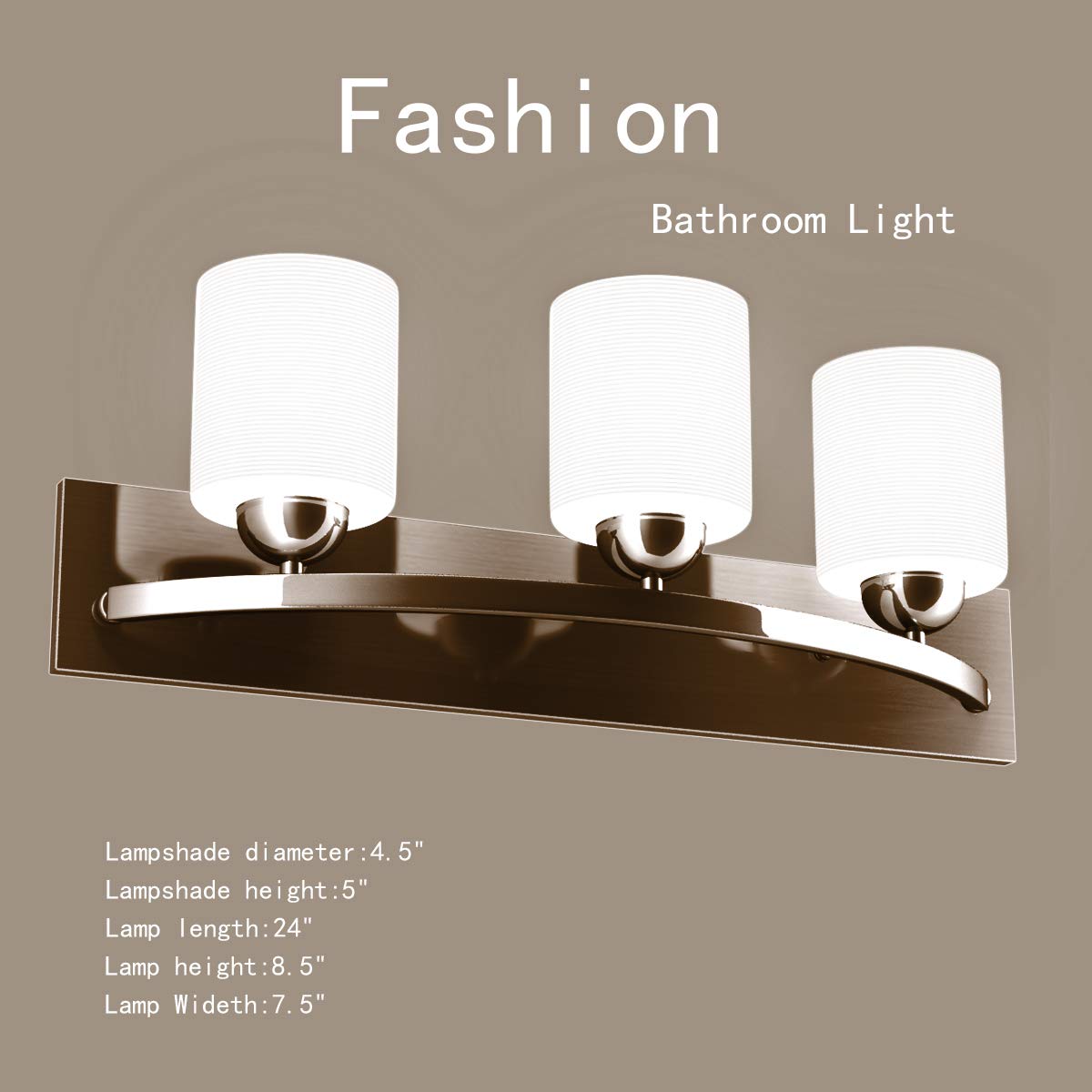Bathroom Vanity Lamp Brushed Nickel Wall Mounted Vanity Lighting Fixture - Tangkula