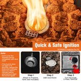 Tangkula 48 Inch Tall Patio Propane Fire Pit Tower