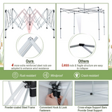 Tangkula 10x10 Ft Pop Up Canopy, Easy Set-up Outdoor Canopy with Center Lock