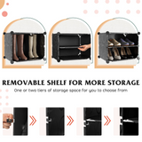 Tangkula 48 Pairs Shoe Rack Organizer, 12-Cube Shoe Storage Cabinet with Removable Shelf