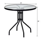 Tangkula 32" Outdoor Patio Table, Round Bistro Table