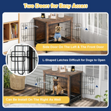 Tangkula Dog Crate Furniture with Removable Tray/Felt Mat