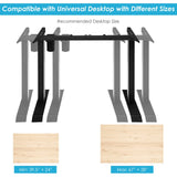Electric Standing Desk Frame, Height Adjustable Motorized Standing Workstation Base